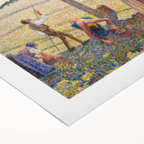 Art deco poster featuring a vibrant cityscape on rolled canvas, ideal for dining room wall art.