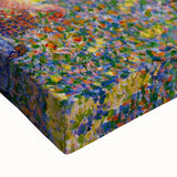 Large art depicting a black and white landscape painting on stretched canvas, suitable for bedroom wall decor.