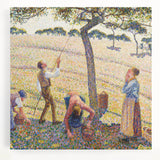 Black and white print of Camille Pissarro's painting on stretched canvas, ideal for kitchen wall art.