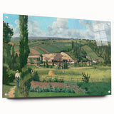 Acrylic glass print of Camille Pissarro's impressionist artwork.