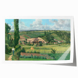 Extra large rolled print of a Camille Pissarro floral painting in soft natural tones, ideal for art wall dining room.