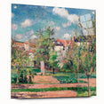 Acrylic print of Camille Pissarro's impressionist artwork, featuring soft earth tones.