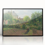 Large abstract wall art by Camille Pissarro in mid-century modernist style, featuring muted earth tones on framed acrylic.