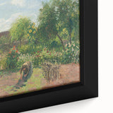 Extra large framed canvas featuring a close-up of black textured art with colorful, impressionistic strokes.