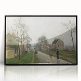 Large abstract wall art by Camille Pissarro featuring mid-century modernist style with vibrant colors on framed acrylic.