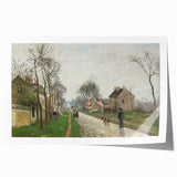 Rolled print of Camille Pissarro's impressionist floral painting in soft green and yellow tones.