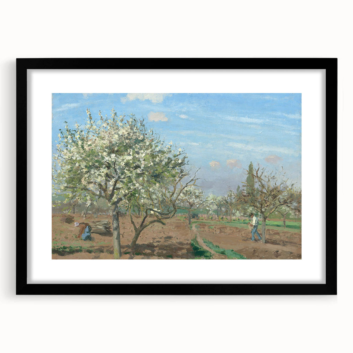 Extra large, textured abstract art print with vibrant colors on a black framed canvas, suitable for living room decor.