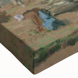 Large art featuring a black and white landscape painting on stretched canvas, ideal for bedroom wall decor.