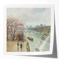 Extra large wall art print featuring a Camille Pissarro floral design in pastel shades.
