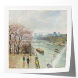Extra large wall art print featuring a Camille Pissarro floral design in pastel shades.