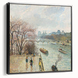 Black and white landscape art painting on framed canvas, depicting a vintage scene, ideal for bedroom wall decor.