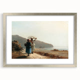 Textured art print of an abstract landscape in earthy tones on a framed canvas, ideal for bedroom decor.