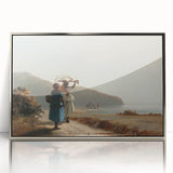 Mid-century modernist art by Camille Pissarro, featuring soft pastel shades on framed acrylic, ideal for nursery wall art.