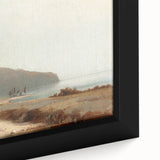 Extra large black wall art featuring a close-up of a textured, colorful painting by Camille Pissarro, framed canvas.