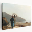Camille Pissarro-inspired impressionist landscape on stretched canvas, with soft green and earth tones.