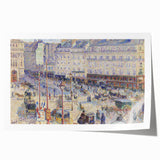 Rolled print of a Camille Pissarro floral painting in soft pastel tones, ideal for art wall dining room or bathroom.