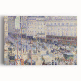 Black and white impressionist painting of a rural landscape on large stretched canvas, suitable for kitchen art.