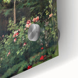 Mid-century modernist large art print on acrylic glass featuring abstract design in earthy tones, ideal for dining room art.