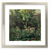 Textured art featuring abstract design in soft pastel shades on a silver-framed canvas, ideal for bedroom ambiance.