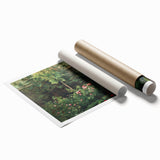 Extra large rolled print of Camille Pissarro's floral artwork in soft pastel shades.