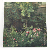 Black and white print of Camille Pissarro's painting on stretched canvas, ideal for kitchen wall art or bedroom decor.