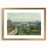 Extra large wall art featuring an abstract print of textured strokes in earthy tones, framed in gold.