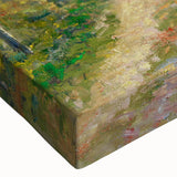 Large art depicting a black and white landscape painting on stretched canvas, ideal for bedroom wall decor.