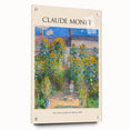 Side view of a Claude Monet acrylic glass print featuring soft pastel colors, ideal for dining room decor.