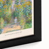 Extra large black wall art featuring a textured, colorful impressionist-style painting by Claude Monet on a framed canvas.