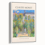 Vintage poster art of a Claude Monet painting, featuring colorful impressionist style on a large framed canvas.