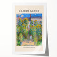 Rolled print of Claude Monet's floral painting in soft pastel shades, suitable as art wall dining room decor.