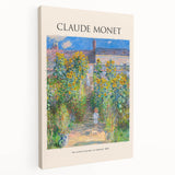Large Claude Monet-inspired impressionist artwork on stretched canvas depicting serene water lilies.