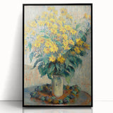 Large abstract wall art by Claude Monet in muted earth tones, framed acrylic, ideal for modern art wall decor.