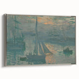 Landscape art painting by Claude Monet, featuring colorful garden on black framed canvas, ideal for living room decor.
