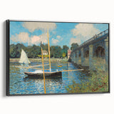 Black and white landscape art painting on framed canvas, featuring a vintage poster style, ideal for bedroom decor.