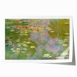 Rolled print of Claude Monet's floral painting in soft pastel shades.