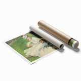 Extra large rolled print of Claude Monet's floral art in soft pastel shades.