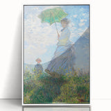 Acrylic print of Claude Monet's artwork in art deco style, featuring soft pastel colors, ideal for modern nursery wall art.