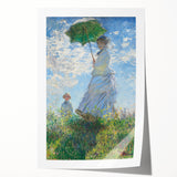 Rolled print of a Claude Monet floral painting in pastel hues, ideal for art wall dining room or classy bathroom wall art.