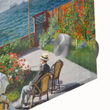 Large abstract wall art by Claude Monet in mid-century modernist style.