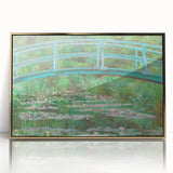 Framed acrylic print of Claude Monet's painting featuring soft pastel colors and impressionist style.