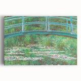 Large black and white canvas of Claude Monet's painting, ideal for kitchen wall art.