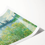 Extra large wall art featuring line art flowers in soft pastel shades on a rolled canvas.