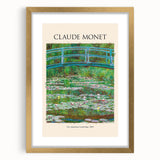 Extra large canvas print of a Claude Monet impressionist painting with textured brush strokes in soothing green and blue…