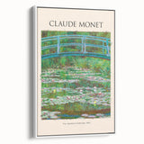 Vintage poster art of Claude Monet's painting on framed canvas, featuring vibrant colors, ideal for living room decor.