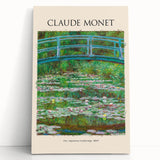 Black and white print of Claude Monet's painting on stretched canvas, ideal for kitchen wall art or bedroom ambiance.