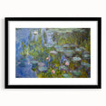 Extra large Claude Monet-inspired colorful art print with textured abstract design in a black frame.