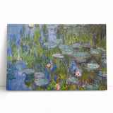 Black and white print of Claude Monet's painting on stretched canvas, ideal for kitchen wall art or bedroom ambiance.