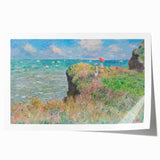 Rolled print of Claude Monet's impressionist floral painting in soft pastel colors, ideal for art wall dining room.