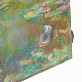 Large abstract wall art by Claude Monet in mid-century modernist style, featuring vivid colors on acrylic.